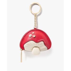 New Kate Spade 3d Mushroom Bag Charm Ruby Red Multi